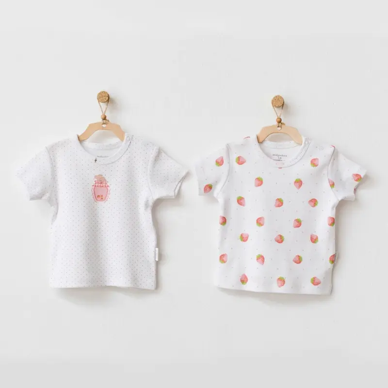 T-shirt bébé 2 pièces Andywawa Picnic Time AC21735 Blanc
