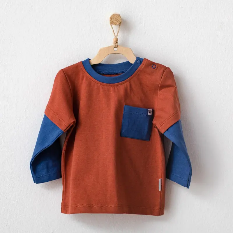 xx T-shirt bébé Andywawa à manches longues motif ours de camping AC21082 Marron