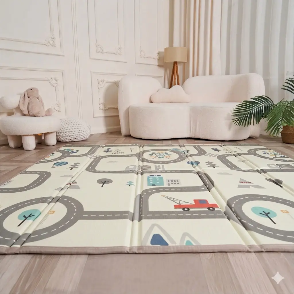 Tapis de jeu double face pour bébé 150 x 200 cm