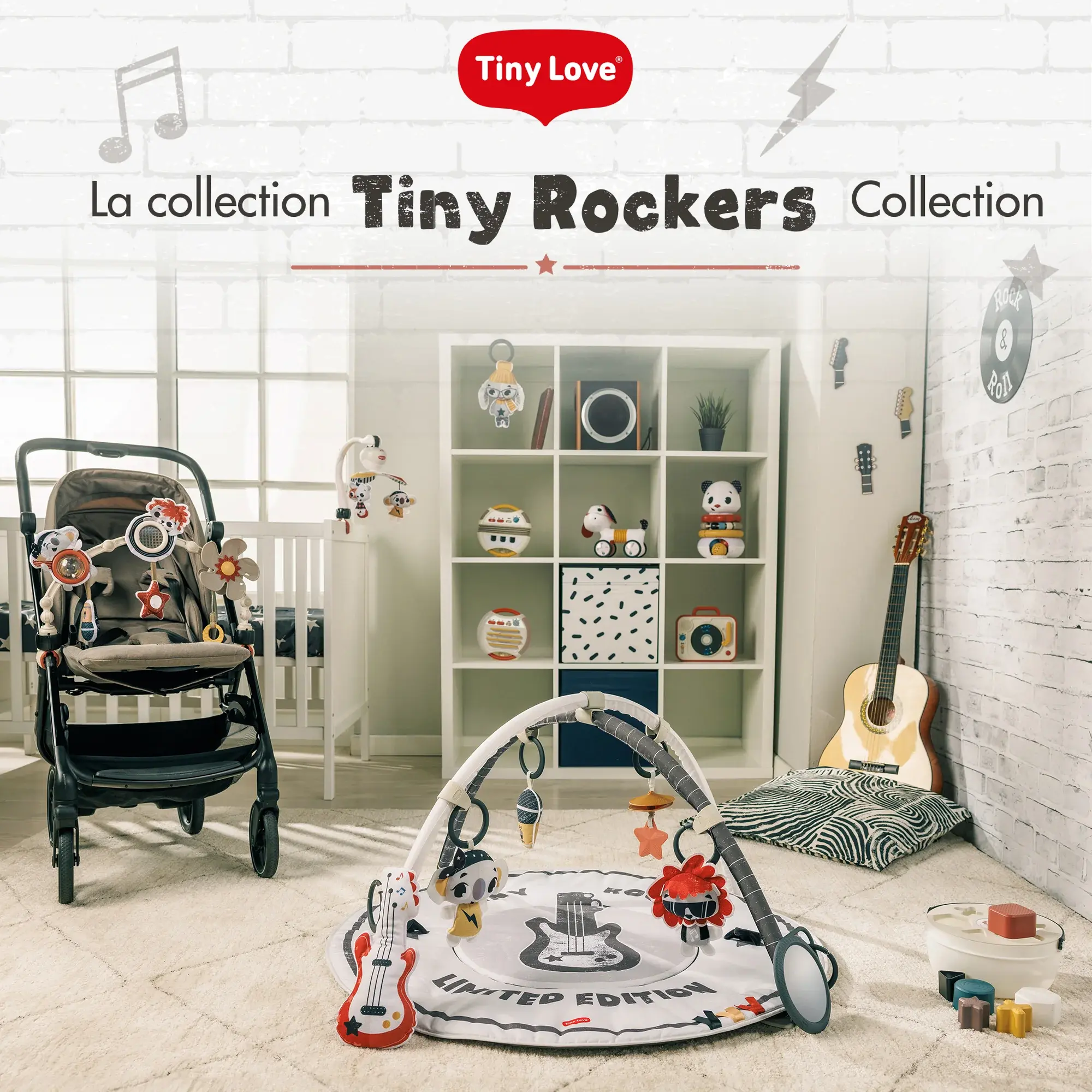 Tiny Love tapis d’eveil Gymini petits rockers roulent avec moi
