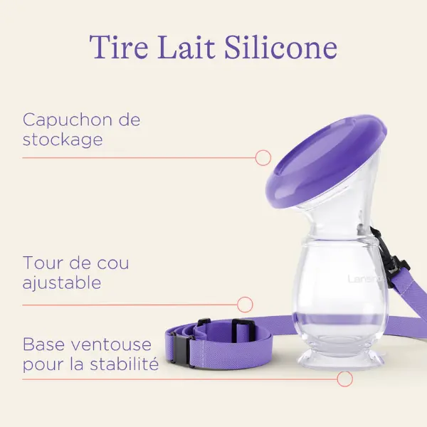 Tire-lait silicone - recueil lait Lansinoh