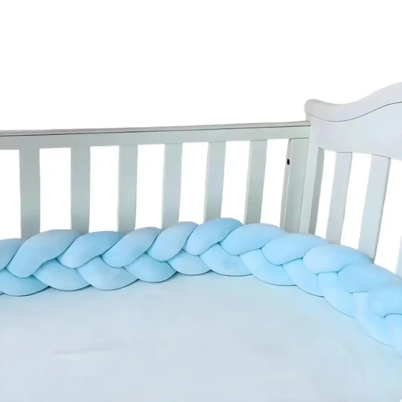 Tour de Lit Tressé Bleu Turquoise