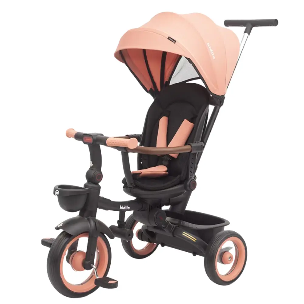 xx Tricycle pliable 7 en 1 pour enfants de 6 mois à 5 ans Rose