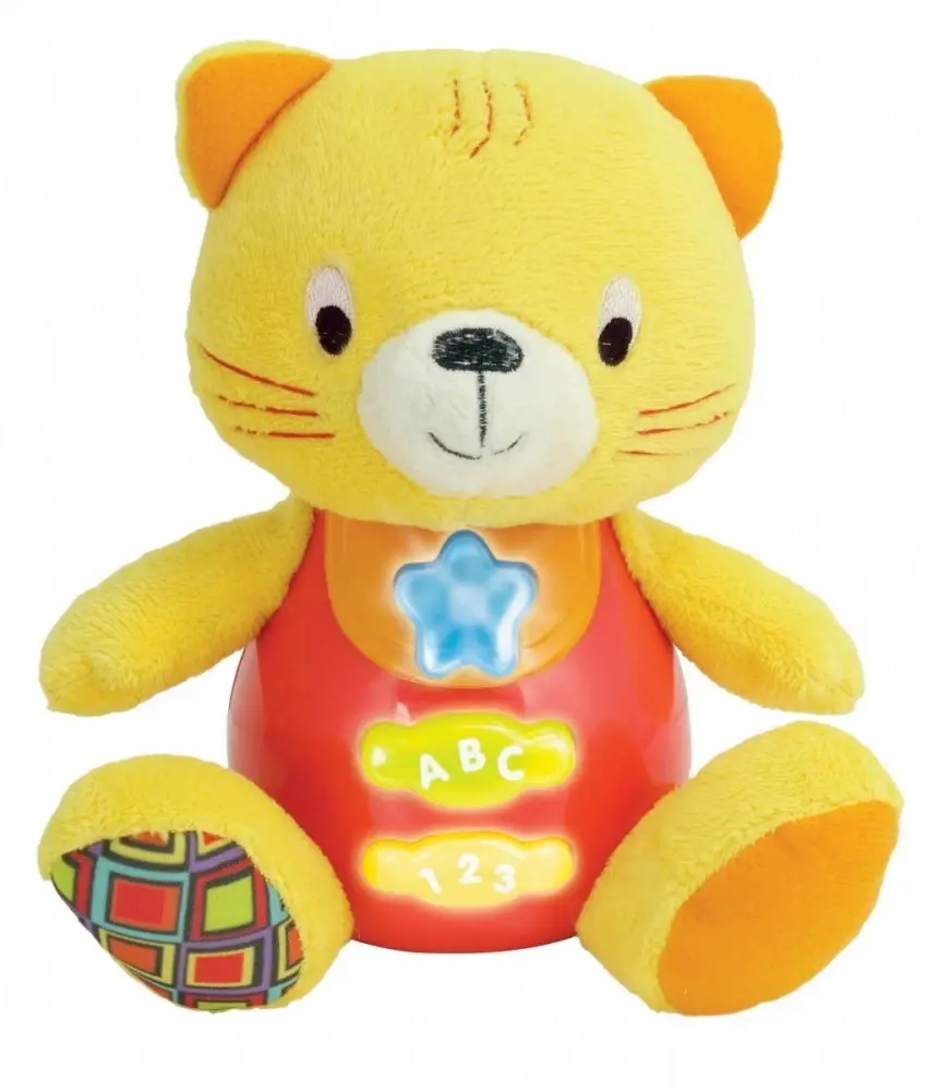 WinFun – Peluche pour bébé Qui Parle en français et Diffuse des lumières